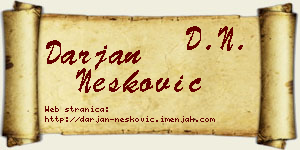 Darjan Nešković vizit kartica